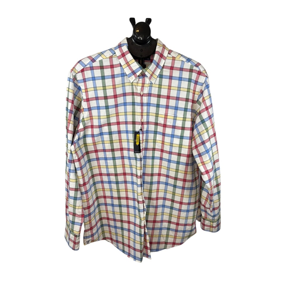Cremieux Mens Multi Color Plaid Button‎ Down Shirt XL  NEW